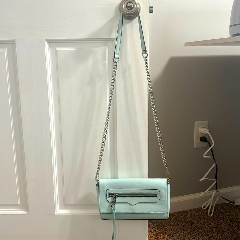 Light used light blue / mint color Rebecca minkoff cross body or shoulder purse